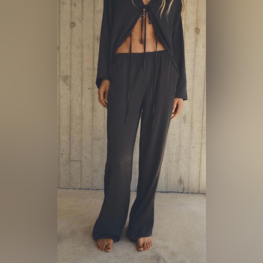 Zara Satin Pajama Pants